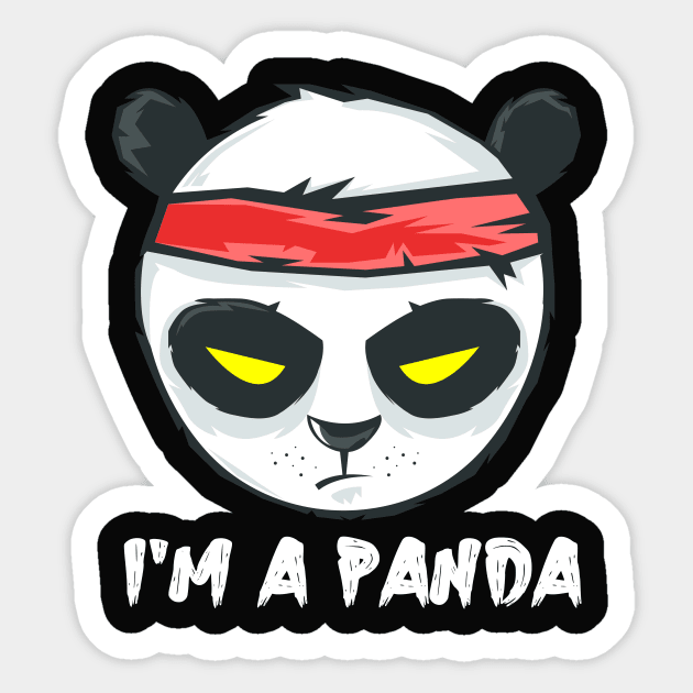 I'M A PANDA, STYLISH COOL Sticker by ArkiLart Design